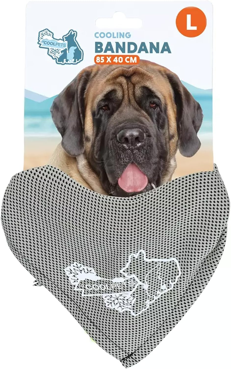 Coolpets Cooling Bandana Hond L - Verkoelende Bandana Hondenhalsband - Verkoeling Hond - 85 X 40 Cm - Beige